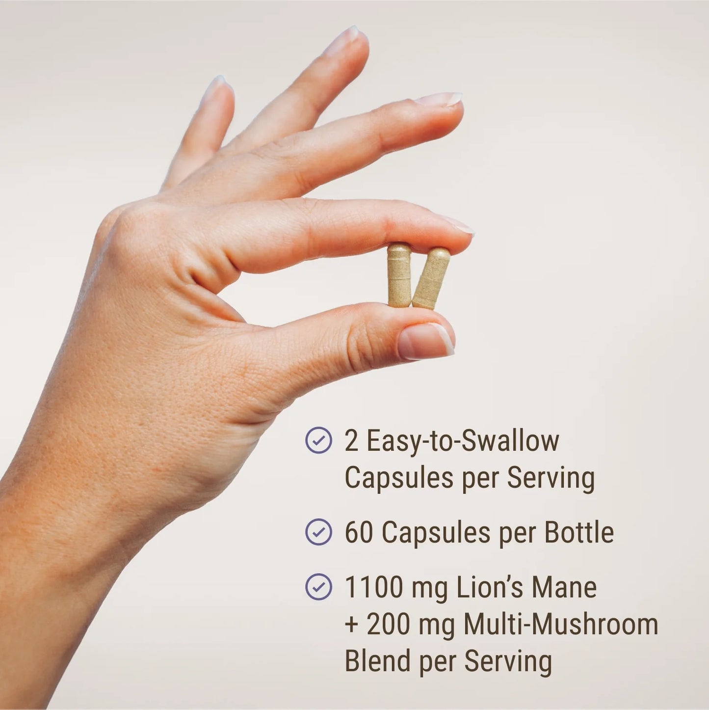 Lion’S Mane + Mushroom Blend with Cordyceps, Turkey Tail, and Reishi - for Cognitive Health and Gut Health | by - 30 Servings