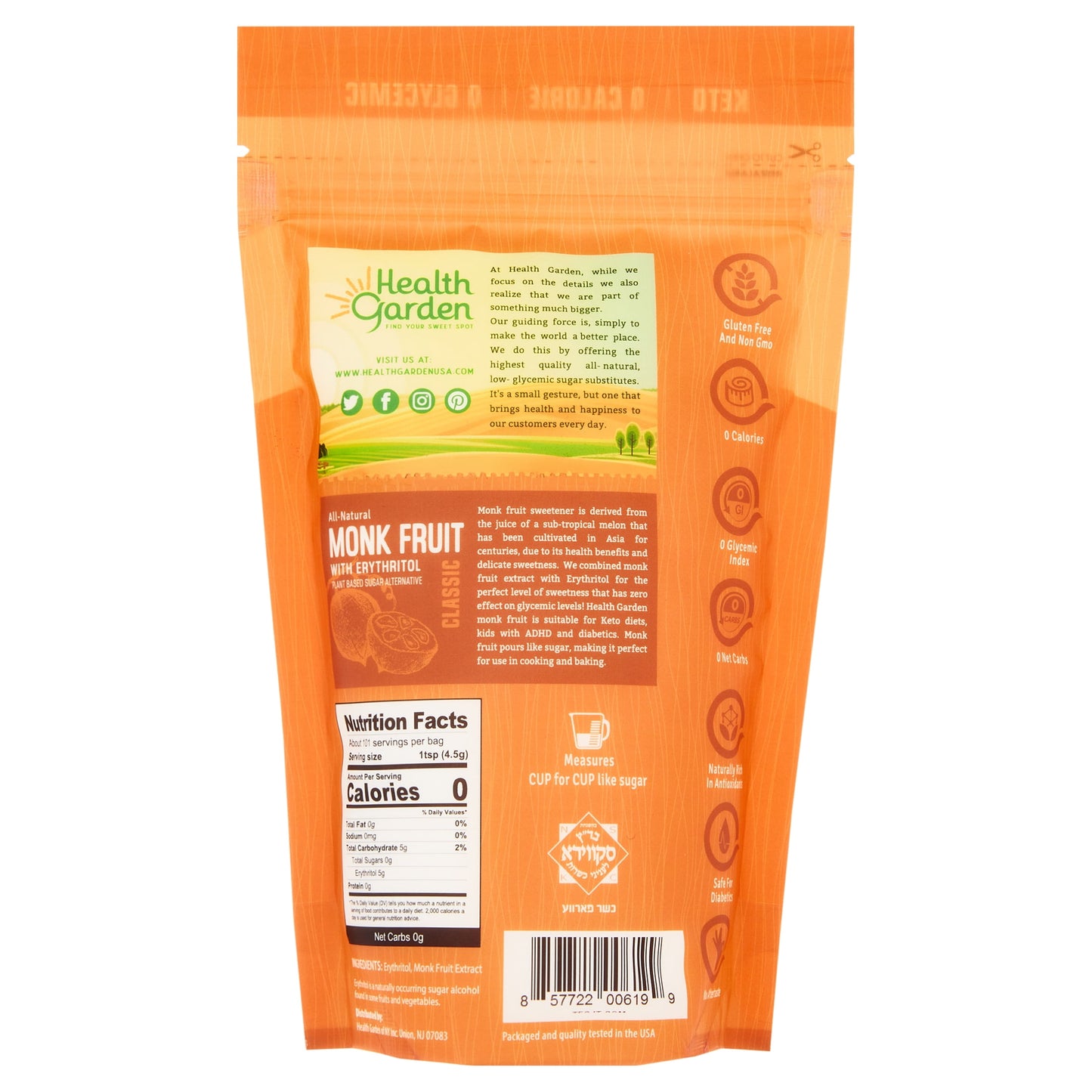 Classic Monk Fruit Sweetener, 16 Oz