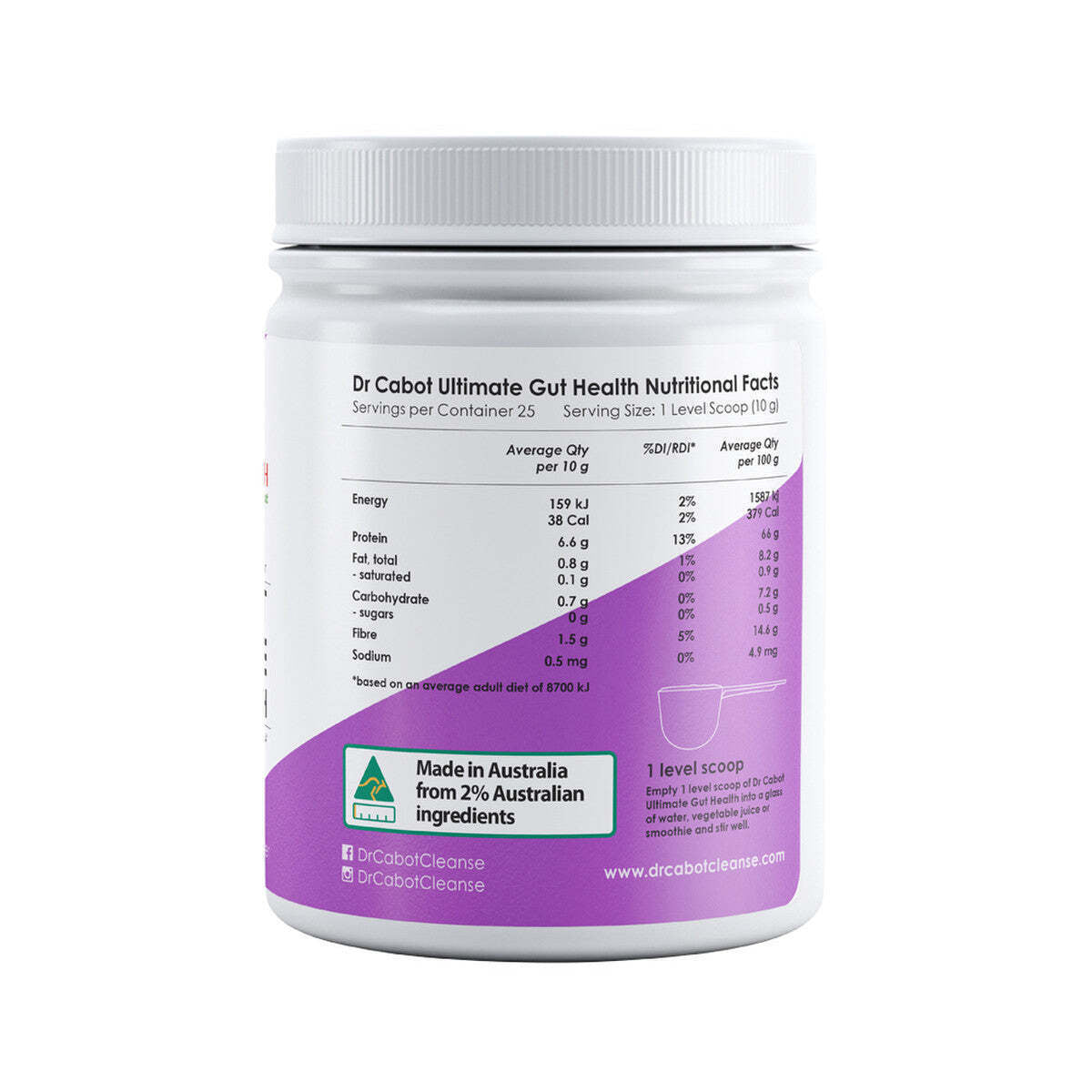 Cabot Health Dr Cabot Ultimate Gut Health 250G