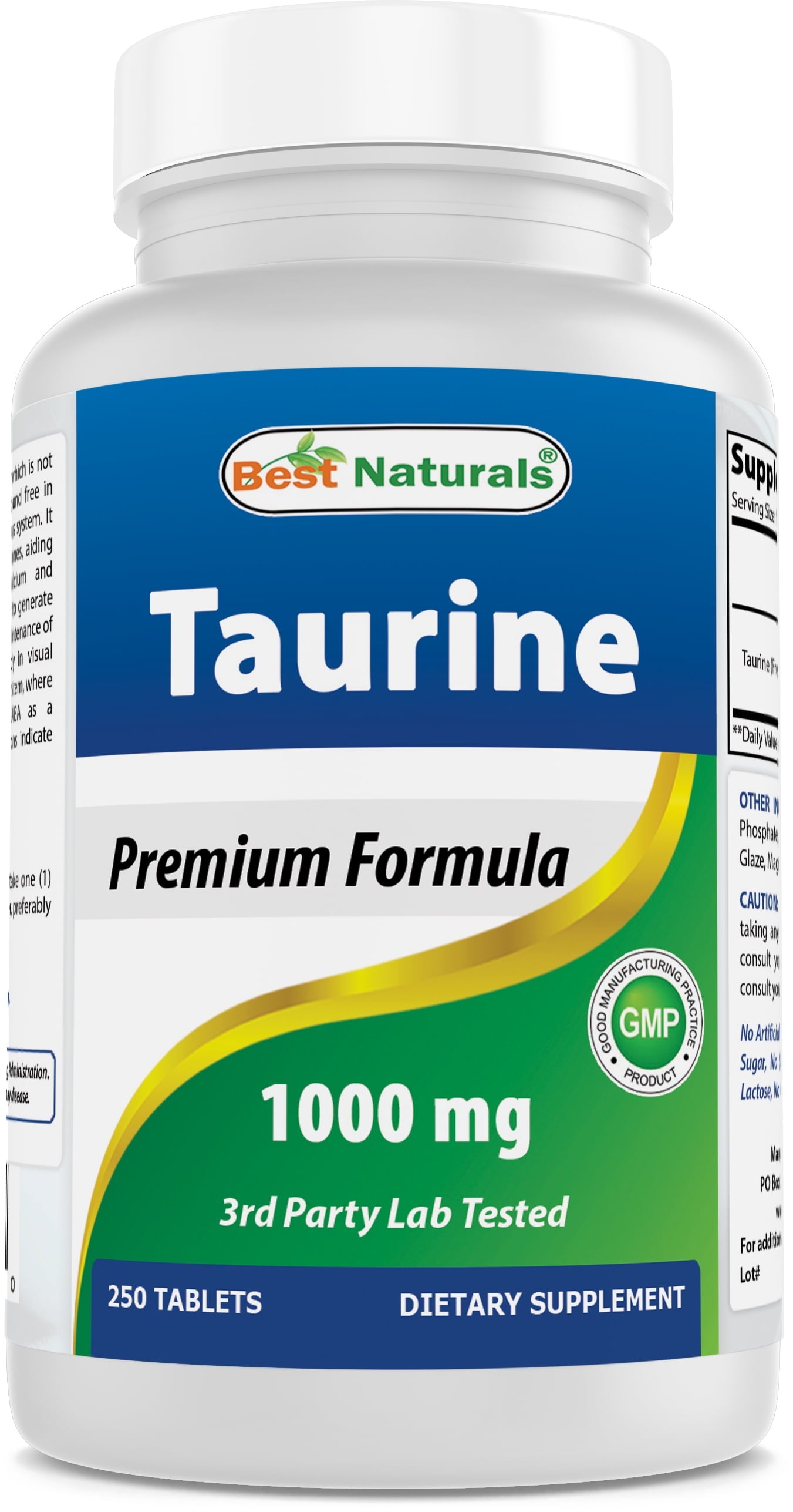 Taurine 1000 Mg 250 Tablets | Supports Eye Health, Healthy Cellular Activity & Cardiovascular Health