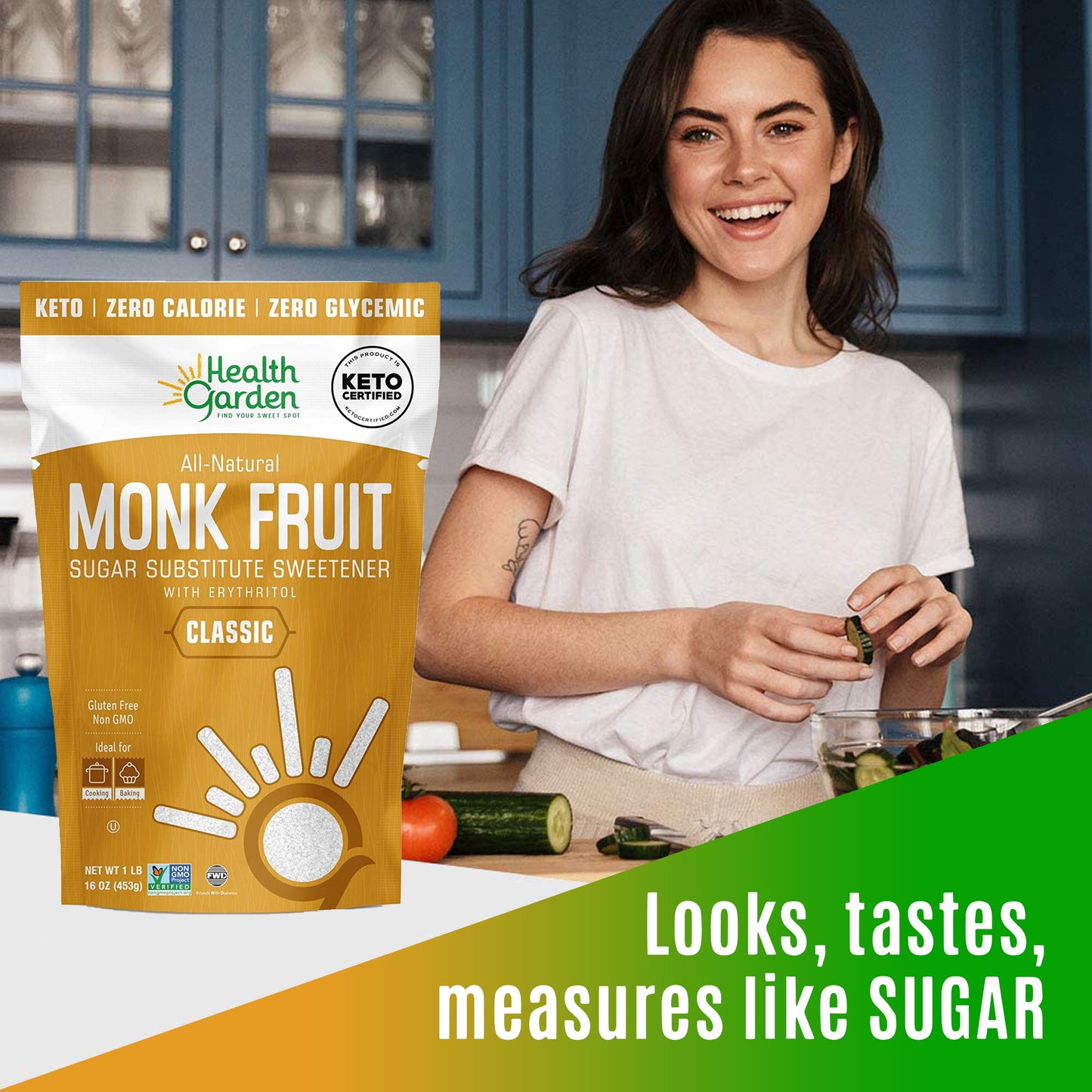 Classic Monk Fruit Sweetener, 16 Oz