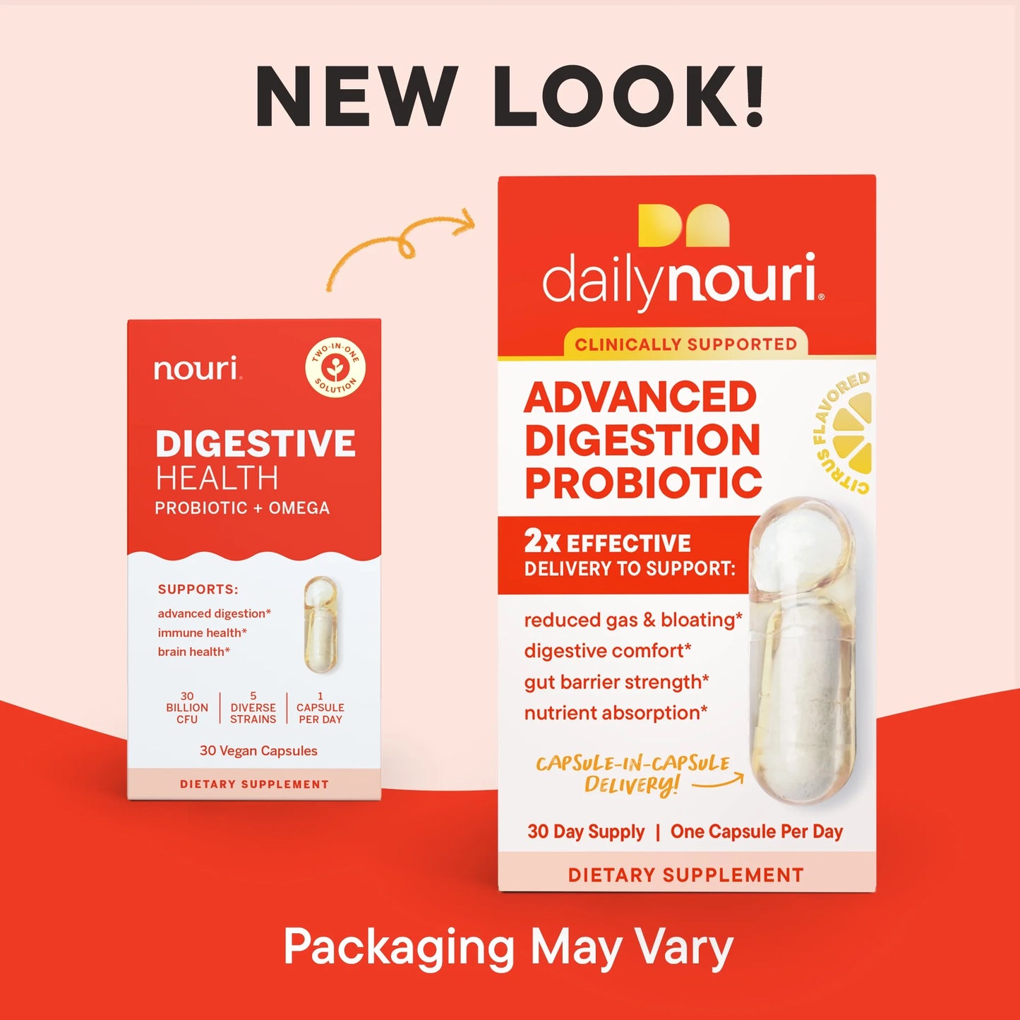Digestive Health Probiotic with Omega for Digestion, Immune, and Brain Health, 30 Day Supply