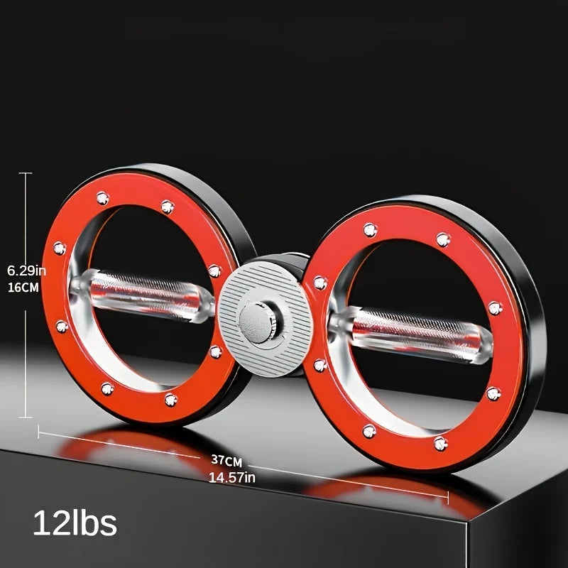 Adjustable Boxing Speed Arm Trainer – Home Gym Wrist & Arm Strengthener with Flywheel Resistance – Multi-Functional Combat Training Tool for Boxing, MMA, Fitness (Black/Red)