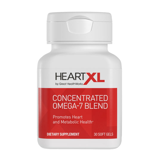 Heartxl, High Potency Omega-7 Blend, Cardiovascular Health Support, Promotes Healthy Metabolism, Gluten-Free Heart Health Supplement, 30 Soft Gels