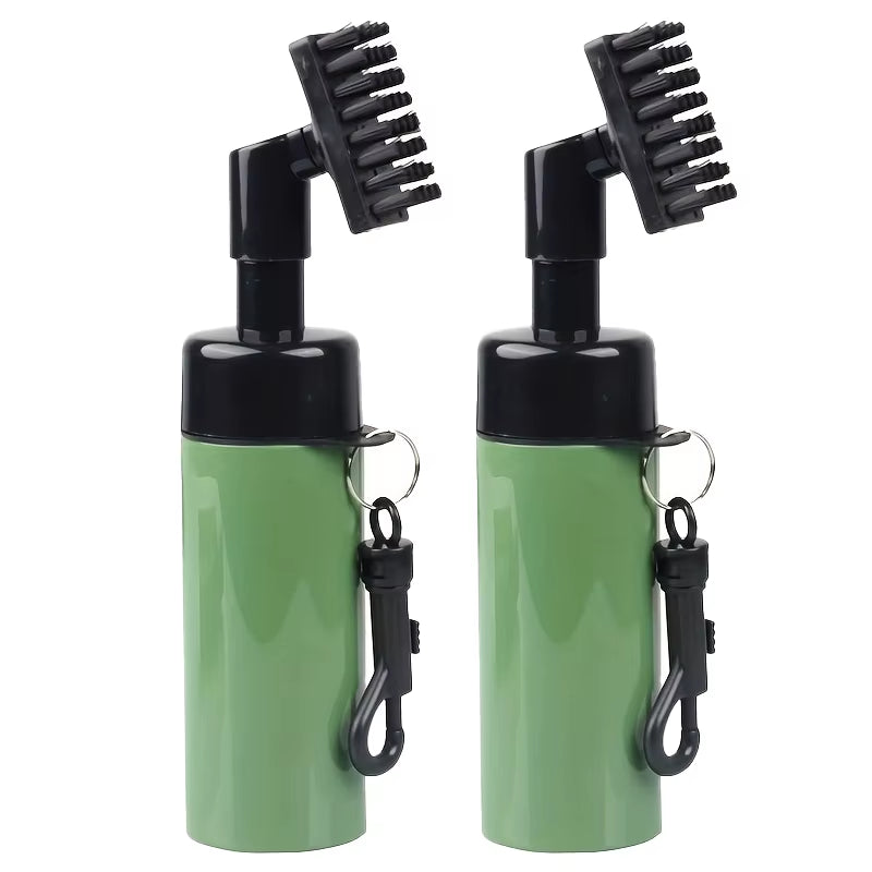 1/2Pcs Golf Club Cleaner Groove Tube Golf Brush Golf Club Brush with Leakproof Reservoir Tube Squeeze Bottle for Easy Cleaning