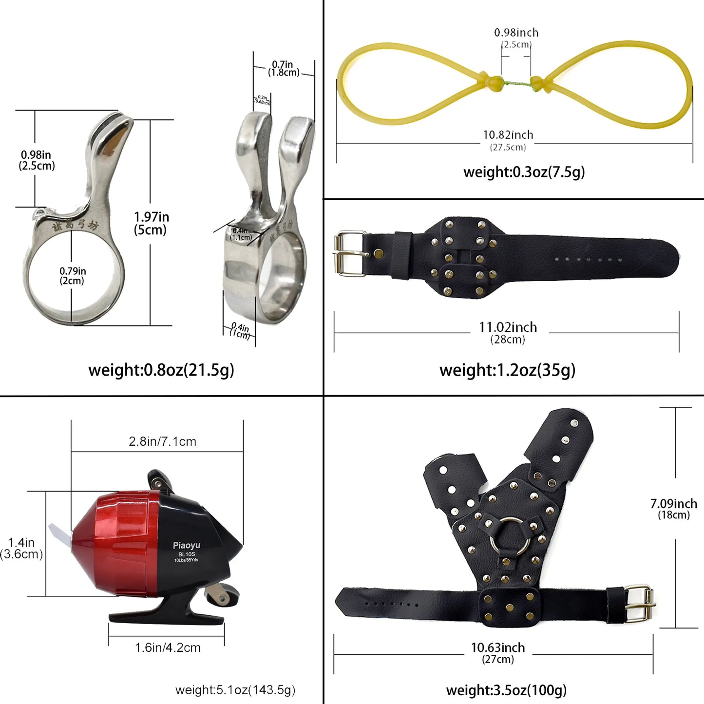 Ultimate Outdoor Sports Shooting and Fishing Set - Complete Bowfish Kit with Reel, Fish Wheel, and Safety Gear