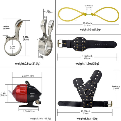 Ultimate Outdoor Sports Shooting and Fishing Set - Complete Bowfish Kit with Reel, Fish Wheel, and Safety Gear