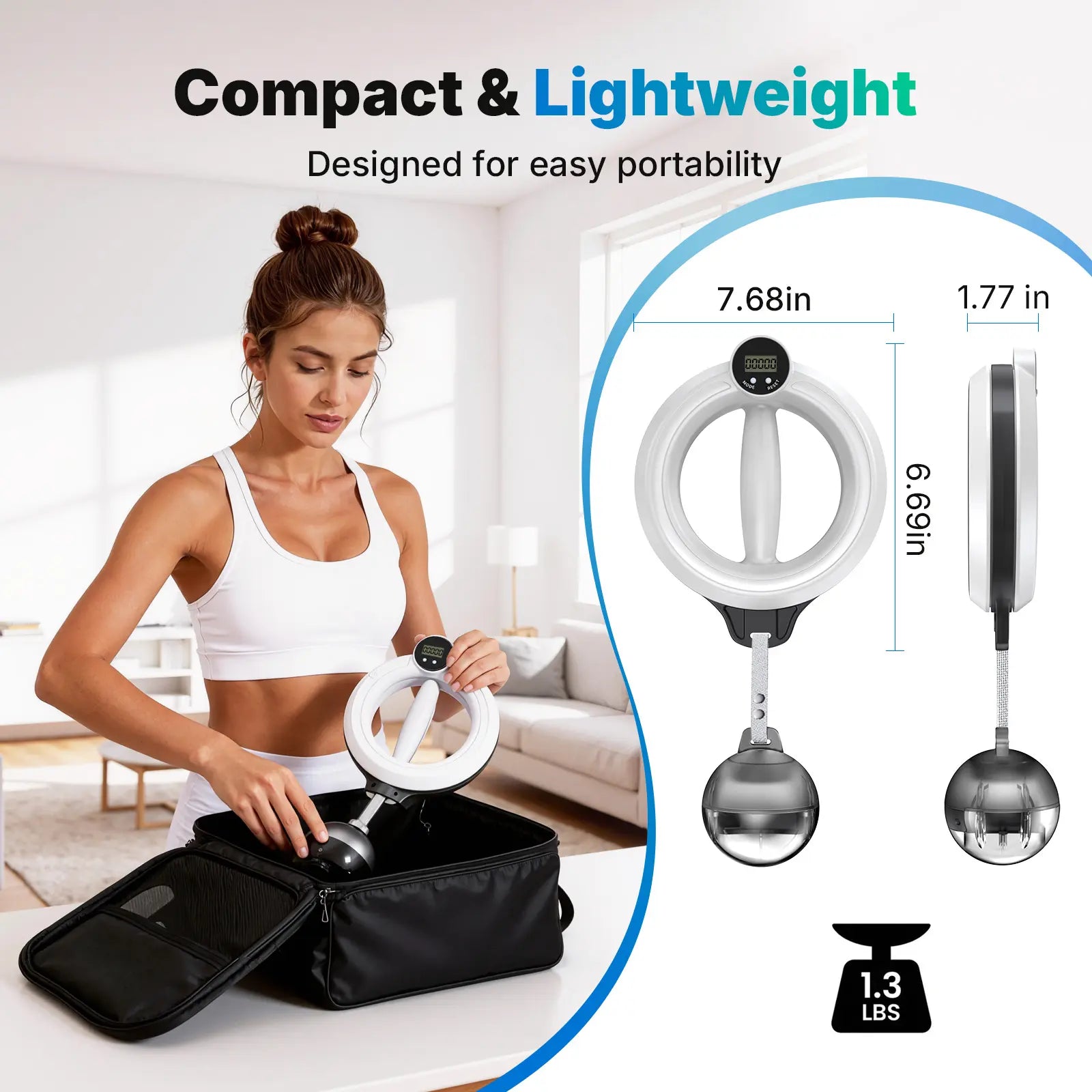 Merach 360° Rotating Wrist and Forearm Trainer - Upper Body Strengthening Tool for Arms, Shoulders, and Chest - Portable Fitness Equipment for Home and Gym Use