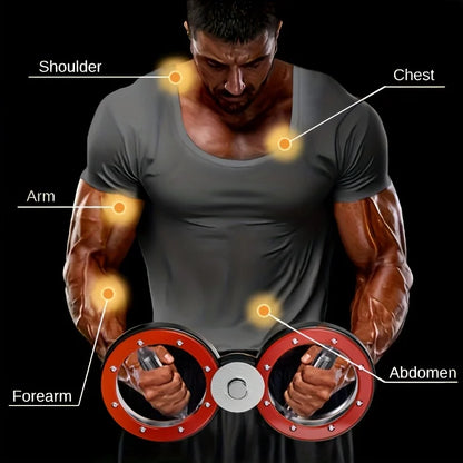 Adjustable Boxing Speed Arm Trainer – Home Gym Wrist & Arm Strengthener with Flywheel Resistance – Multi-Functional Combat Training Tool for Boxing, MMA, Fitness (Black/Red)